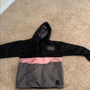 ODD FUTURE ZIP UP HOODIE BLACK/GREY/PINK MENS M